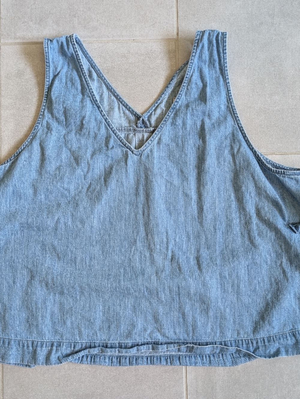 Madewell Chambray Swing Tank Top